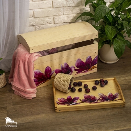 Drewniany zestaw  – Wdzięczna magnolia